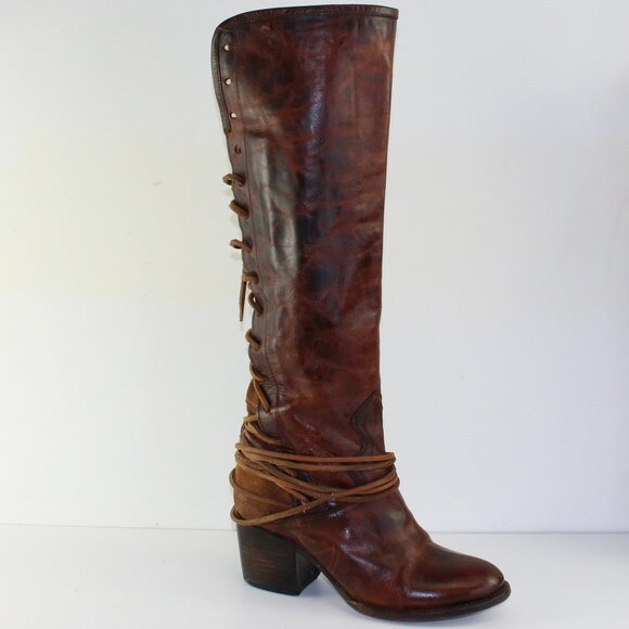 Freebird Steven Coal Brown Leather Tall High Boots (8 US) - Picture 8 of 13